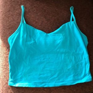 Victoria’s Secret shortie tank, size small, teal color with built in shelf bra